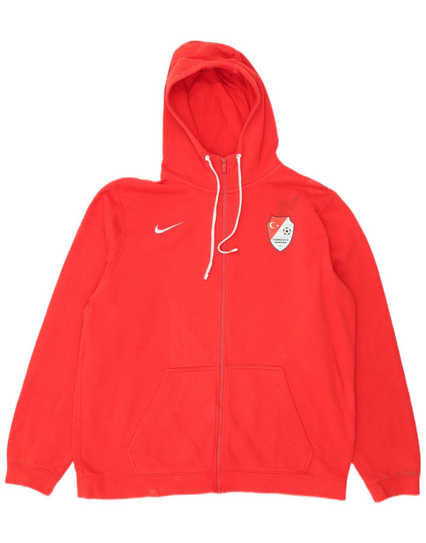 Suéter Nike masculino com capuz e zíper gráfico XL vermelho algodão