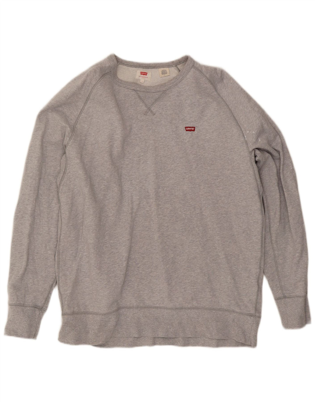 Moletom masculino Levi's Jumper grande algodão manchado cinza
