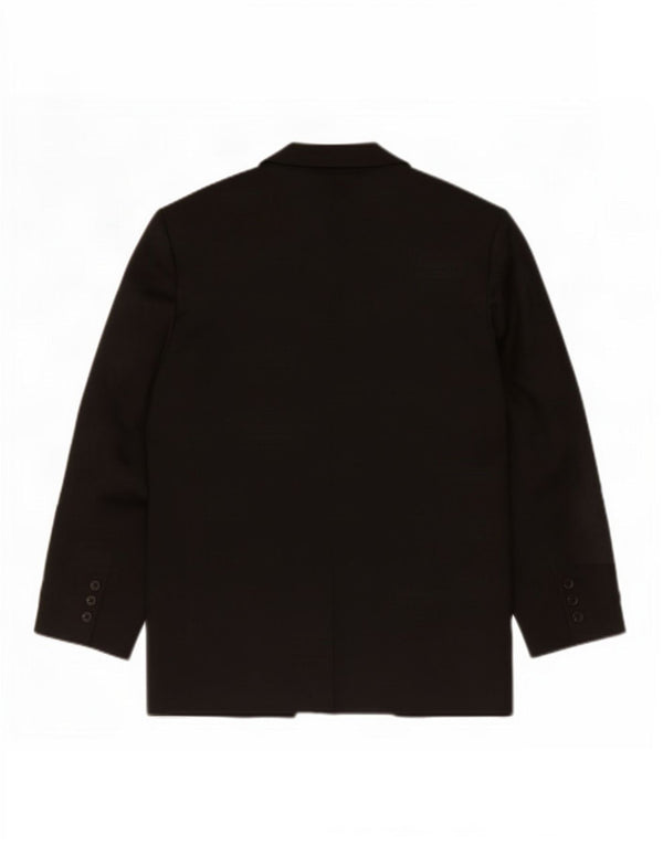 Jaqueta blazer feminina de grandes dimensões com 3 botões da Topshop Reino Unido 10 poliéster preto pequeno