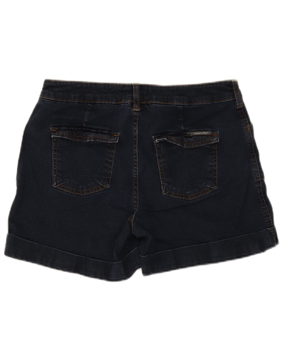 Shorts jeans feminino White Stuff UK 12 médio W30 algodão azul marinho