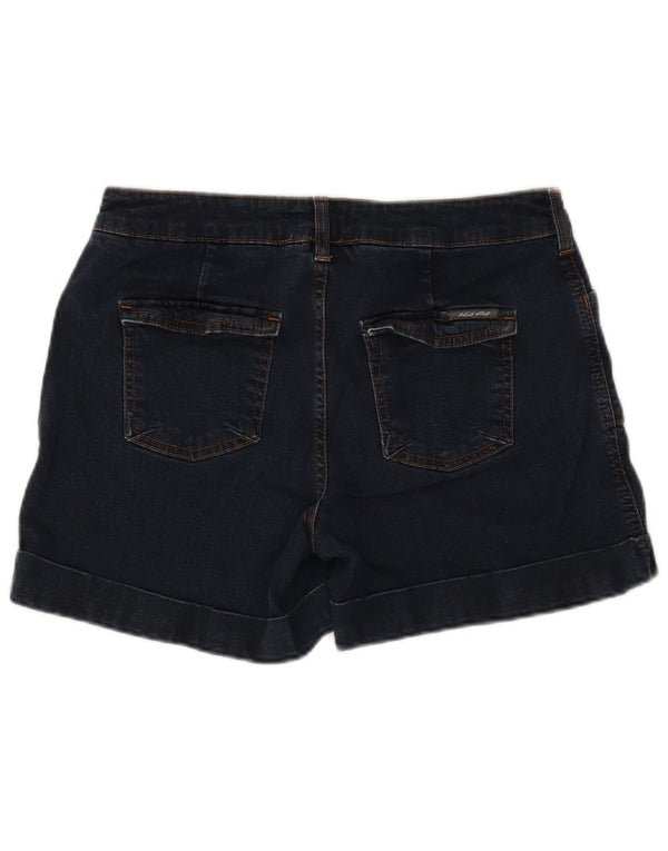 Shorts jeans feminino White Stuff UK 12 médio W30 algodão azul marinho