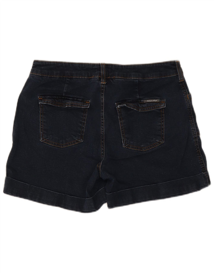 Shorts jeans feminino White Stuff UK 12 médio W30 algodão azul marinho