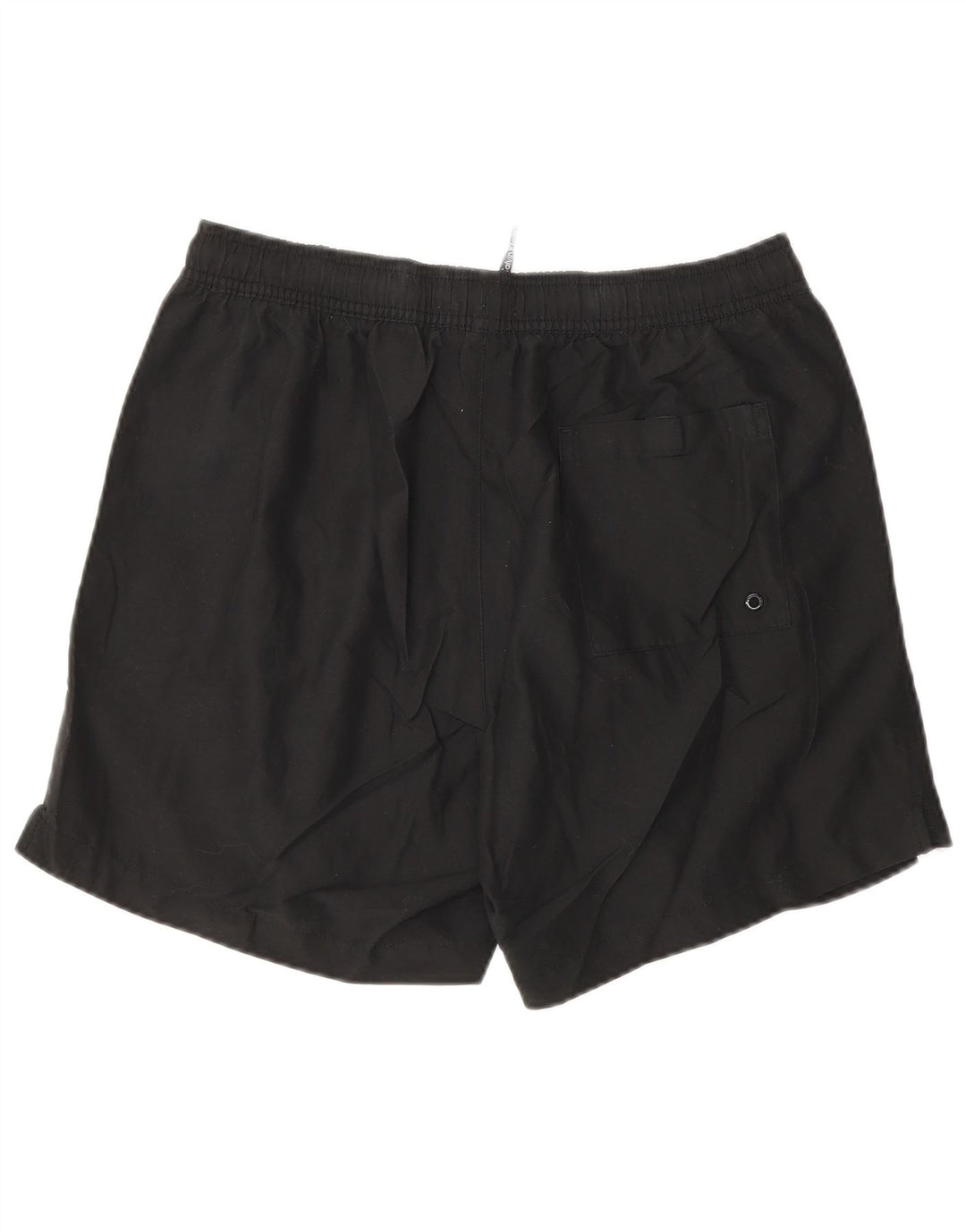 CALVIN KLEIN Shorts de natação masculino gráfico médio preto poliéster
