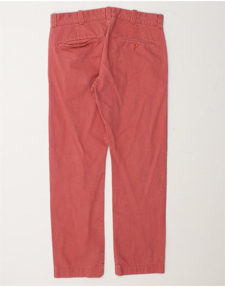 J. CREW Mens 484 Straight Chino Trousers W30 L30 Red Cotton Vintage J. Crew and Second-Hand J. Crew from Messina Hembry 