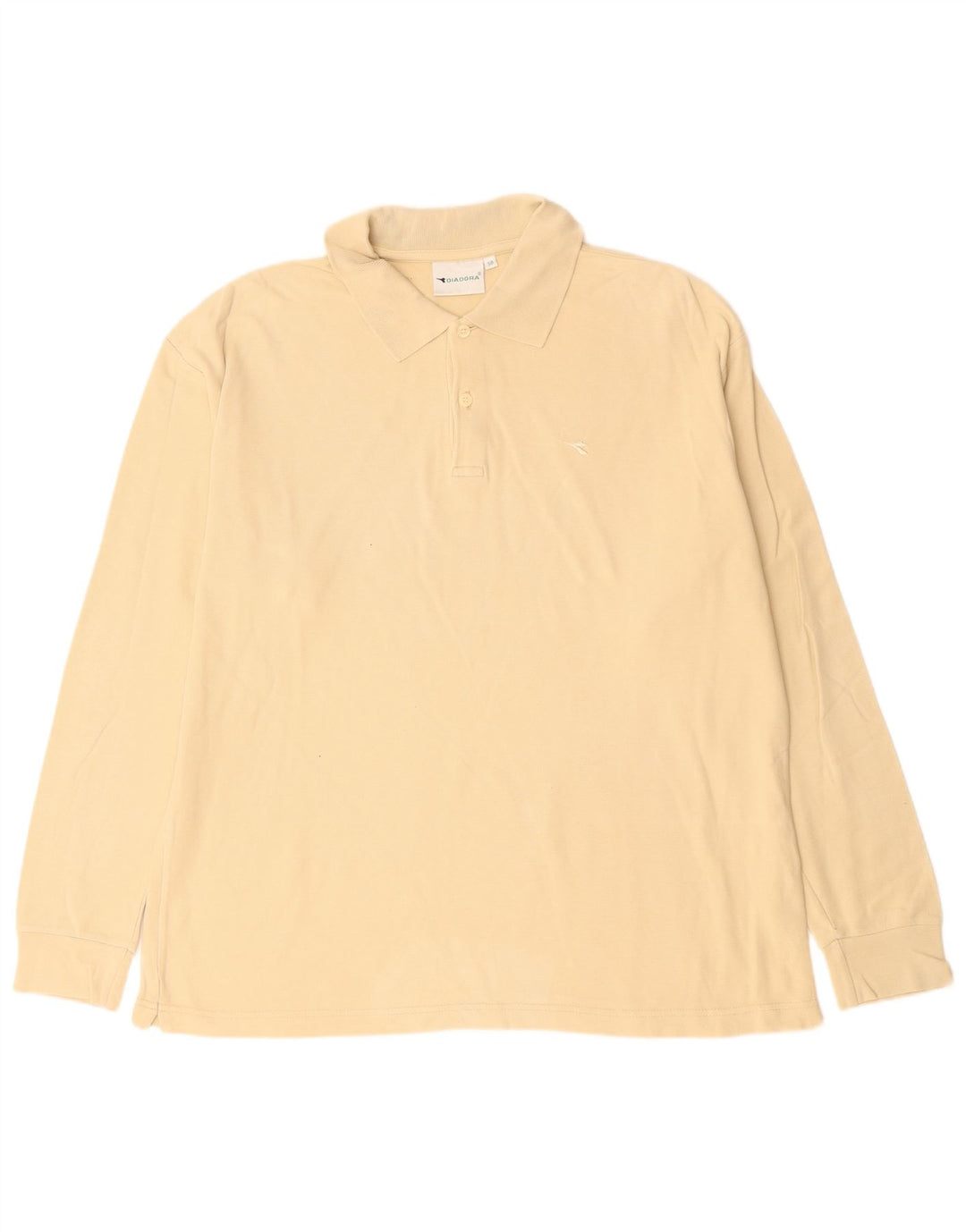 Camisa polo masculina de manga comprida DIADORA IT 50 algodão bege médio