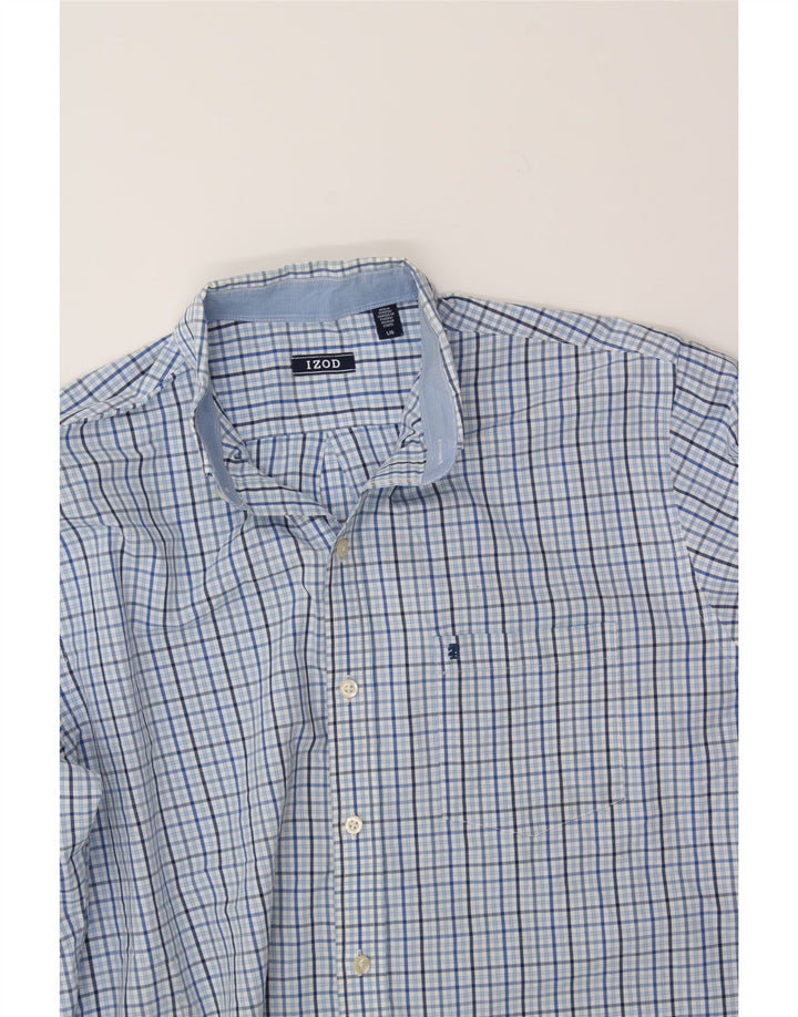 IZOD Mens Shirt Large Blue Check Cotton Vintage Izod and Second-Hand Izod from Messina Hembry 