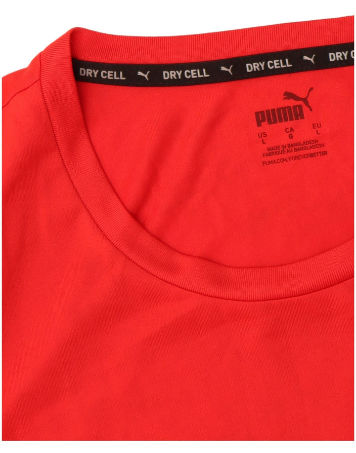 Camiseta masculina Puma grande poliéster vermelho