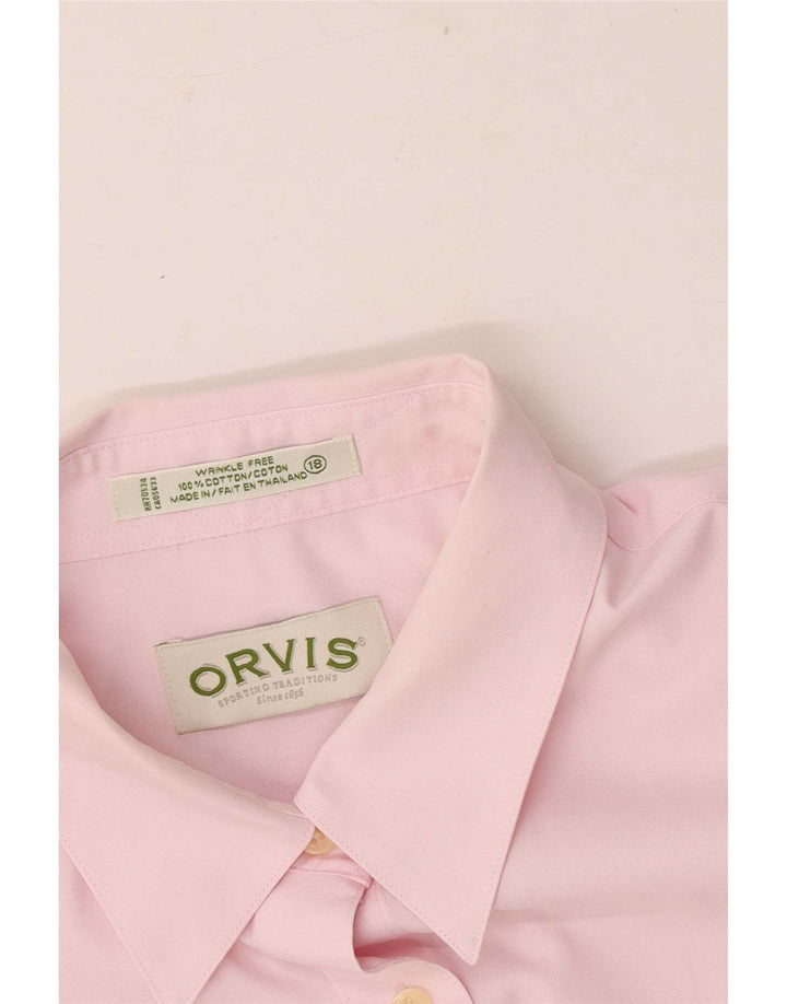 Camisa feminina Orvis US 18 2XL algodão rosa