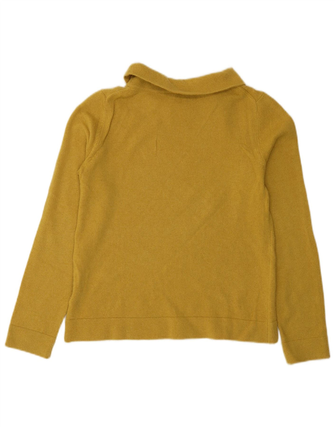 Suéter feminino Hobbs com gola redonda e lã amarela pequena Reino Unido 10