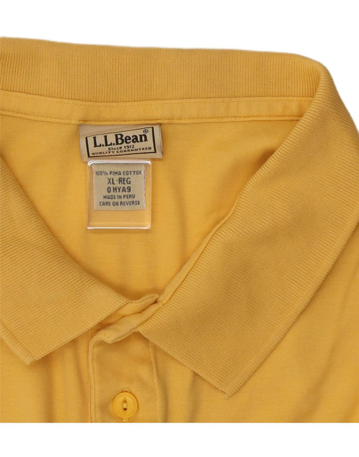 Camisa polo masculina L.L.BEAN XL algodão amarelo