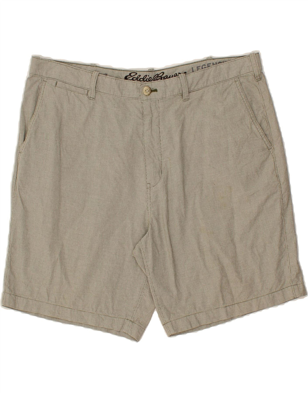 EDDIE BAUER Mens Chino Shorts W40 XL Beige Check Cotton Vintage Eddie Bauer and Second-Hand Eddie Bauer from Messina Hembry 