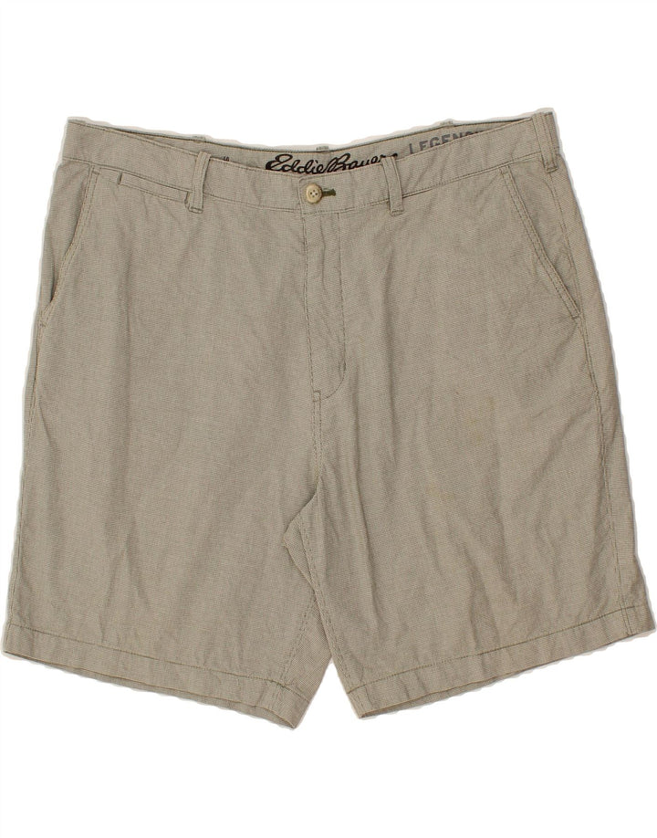 EDDIE BAUER Mens Chino Shorts W40 XL Beige Check Cotton Vintage Eddie Bauer and Second-Hand Eddie Bauer from Messina Hembry 