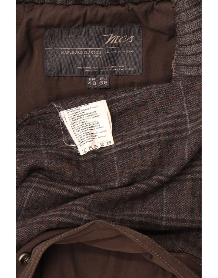 Sobretudo masculino Marlboro Classics EU 56 3XL poliéster marrom