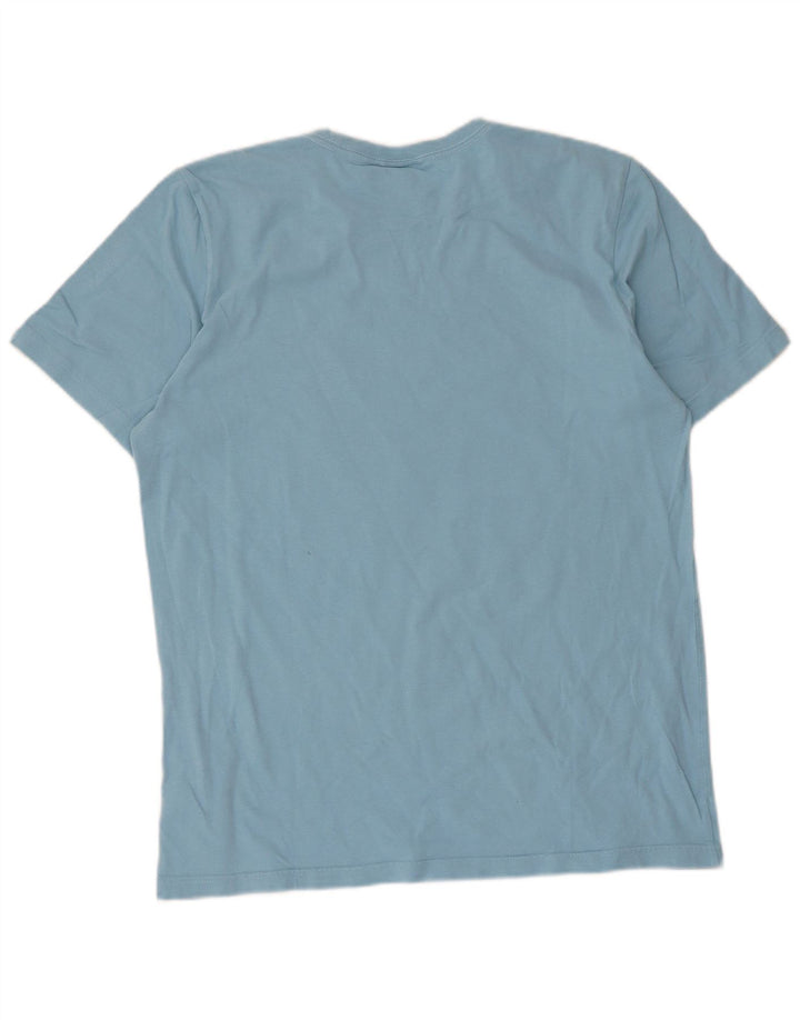 Adidas Mens Graphic T-Shirt Top Médio Algodão Azul