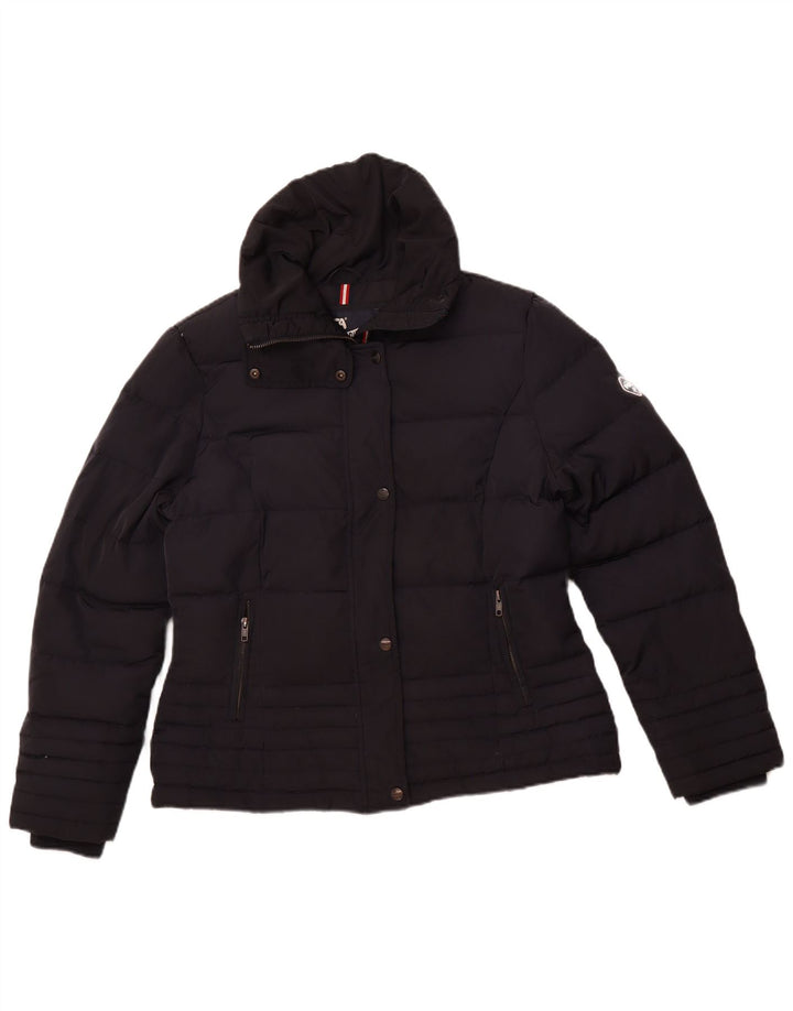 Jaqueta acolchoada feminina PUFFA UK 16 grande poliéster preto