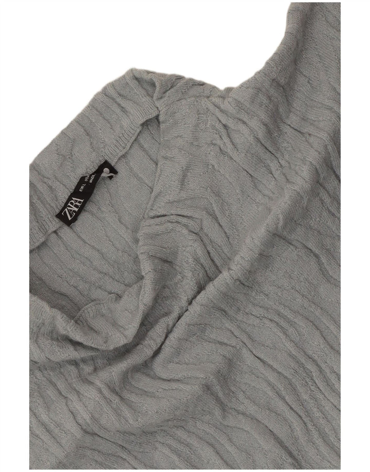 Blusa feminina Zara UK 14 grande azul