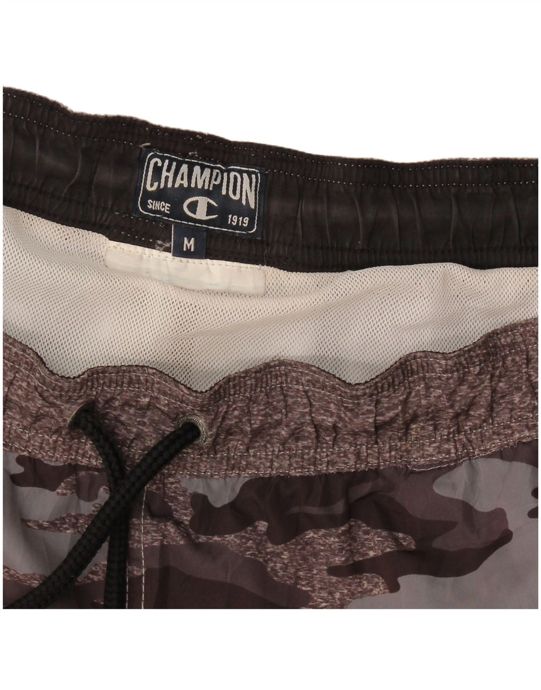 Shorts de natação masculino Champion médio marrom camuflagem
