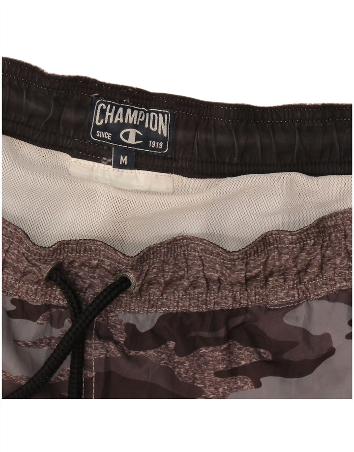 Shorts de natação masculino Champion médio marrom camuflagem
