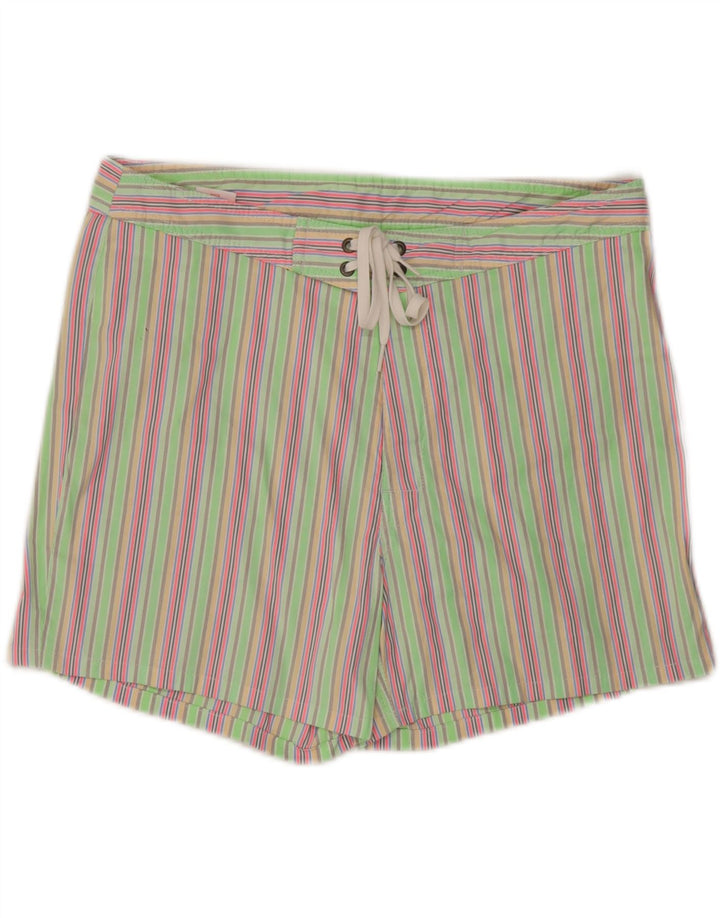 Shorts de natação masculino Sundek grande poliéster listrado verde