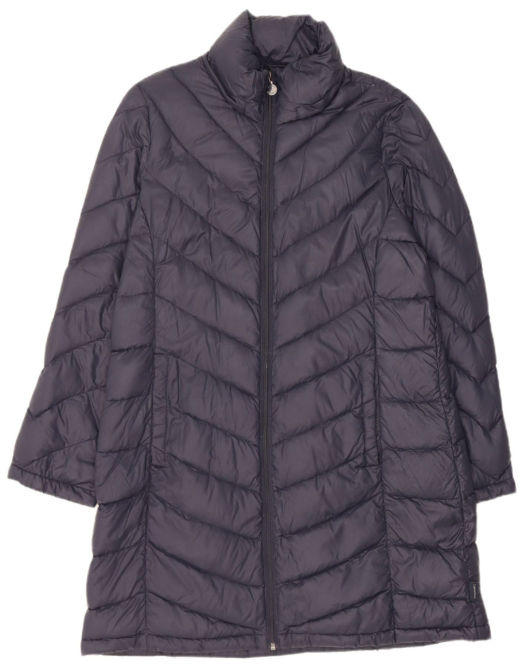 Casaco acolchoado feminino Calvin Klein Reino Unido 16 grande azul marinho nylon
