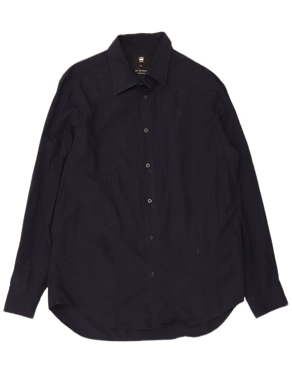 Camisa masculina G-Star XL algodão azul marinho