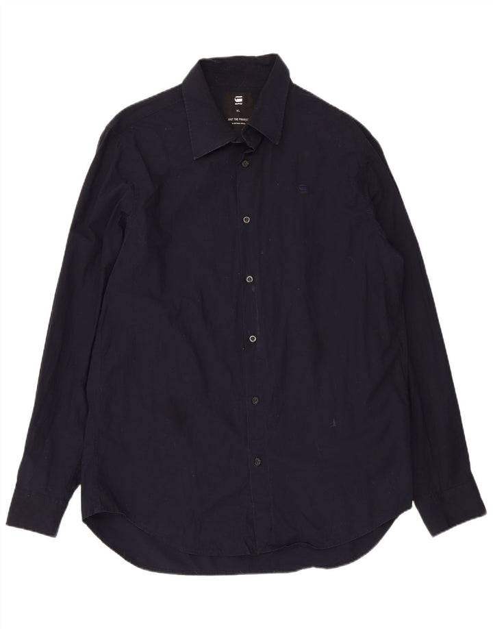 Camisa masculina G-Star XL algodão azul marinho