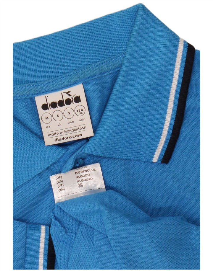 Camisa polo masculina DIADORA pequena algodão azul