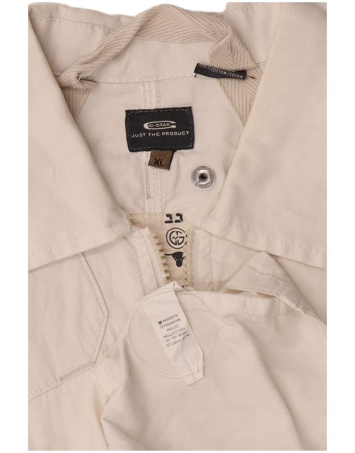 Jaqueta militar feminina G-Star UK 18 XL algodão branco