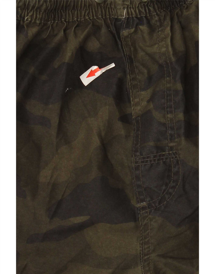 Poliéster verde pequeno da camuflagem do short de natação francês dos homens da conexão