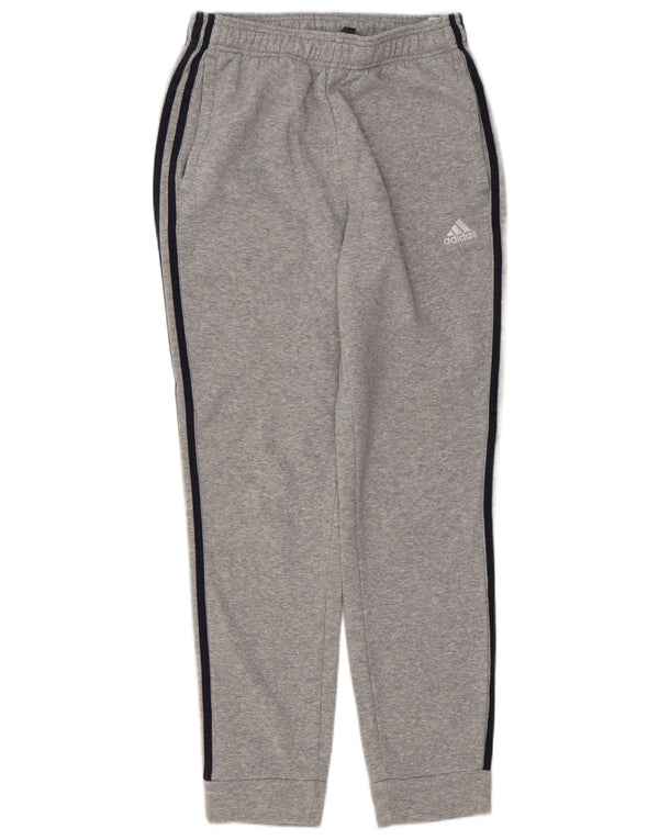 Calça de treino masculina Adidas Joggers pequeno algodão manchado cinza