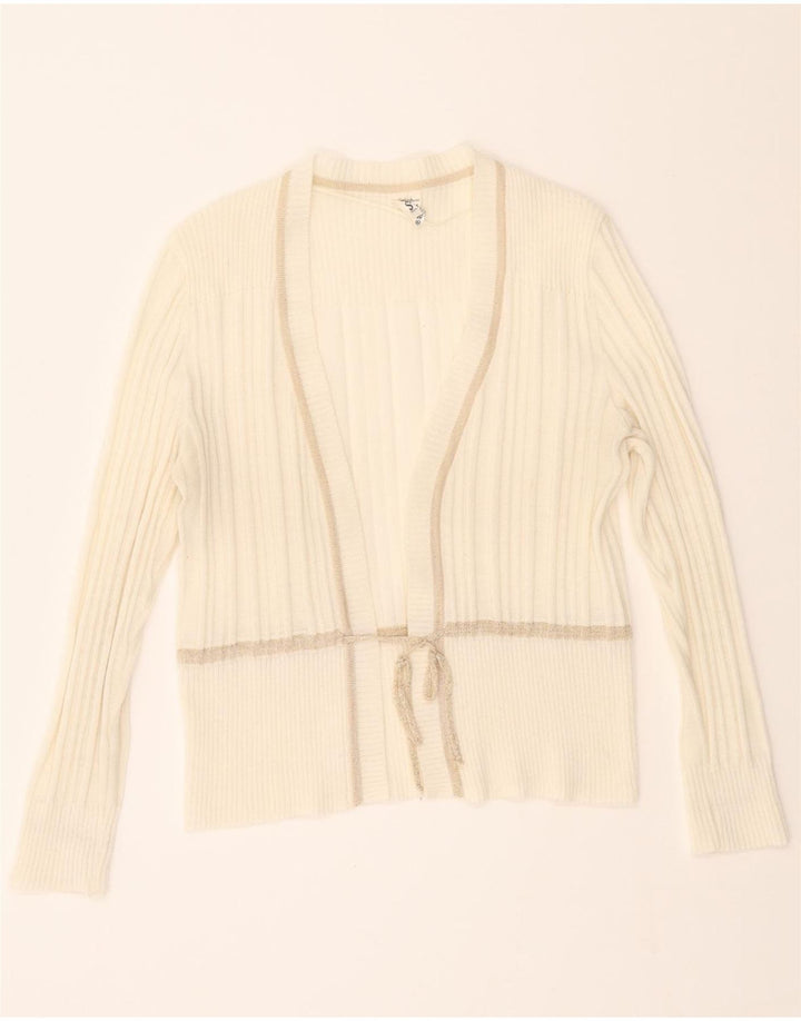 C&A Womens Cardigan Sweater IT 44 Medium White Acrylic Vintage C&A and Second-Hand C&A from Messina Hembry 