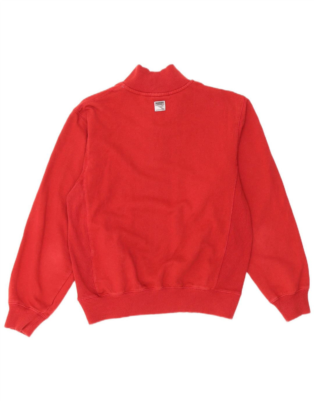 Suéter Diadora feminino oversized gráfico com zíper e gola UK 10 pequeno vermelho
