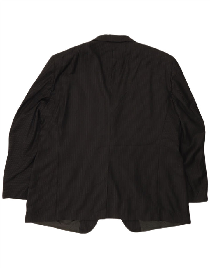Jaqueta blazer masculina Dockers com 2 botões IT 50 grande lã preta listrada