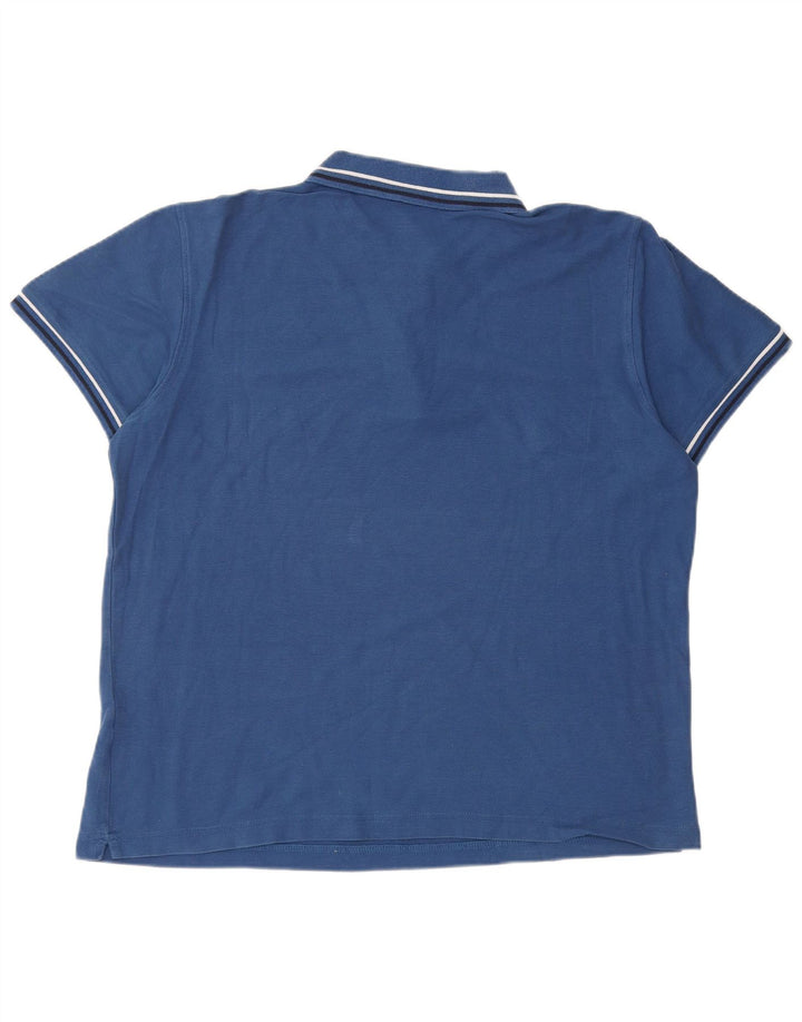 Camisa polo masculina LOTTO grande algodão azul