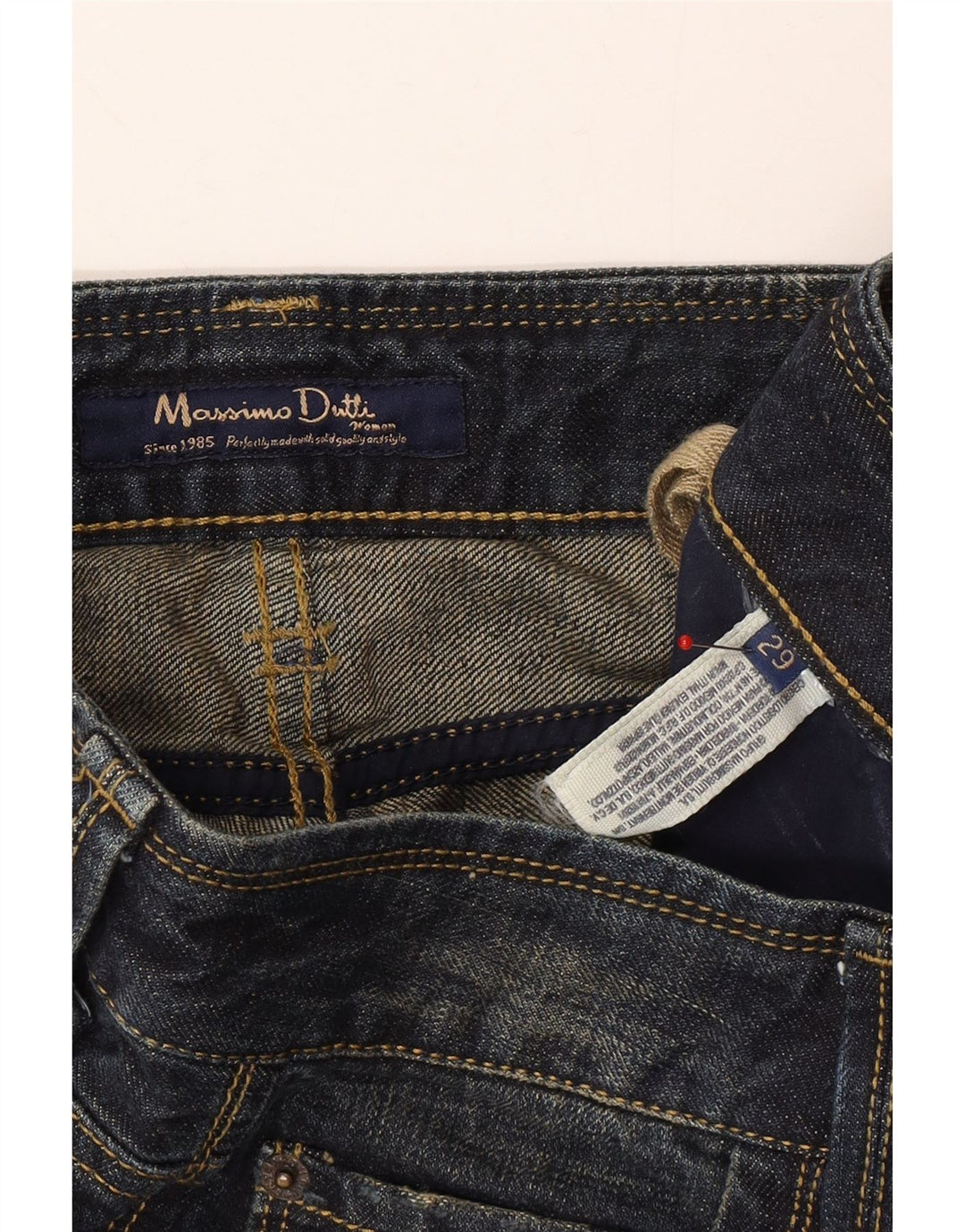 Jeans retos femininos MASSIMO DUTTI W29 L27 azul