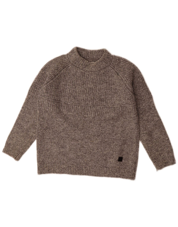 Zara Suéter feminino com gola tartaruga 9-10 anos poliéster cinza