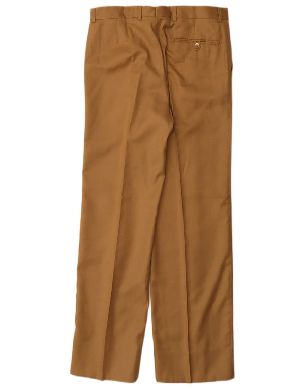 Calça vintage masculina de terno reto IT 48 Médio W30 L32 Bege