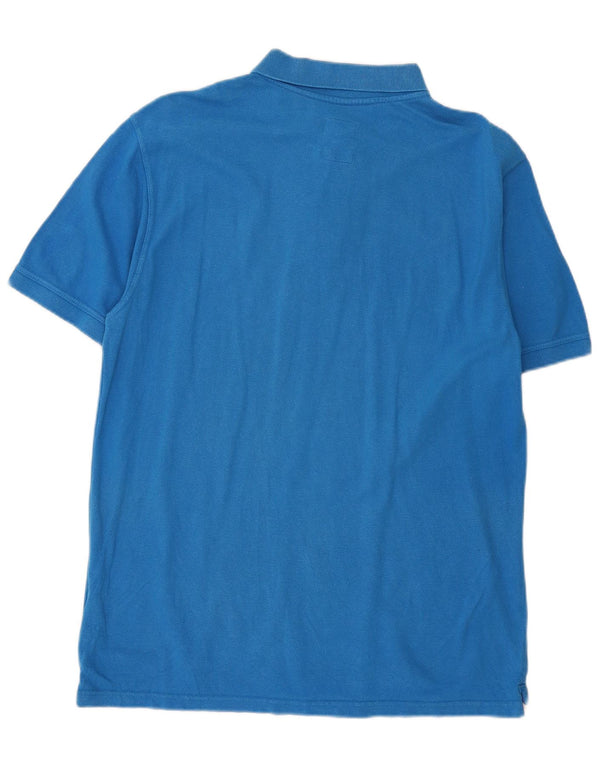 Camisa polo masculina Crew Clothing grande algodão azul