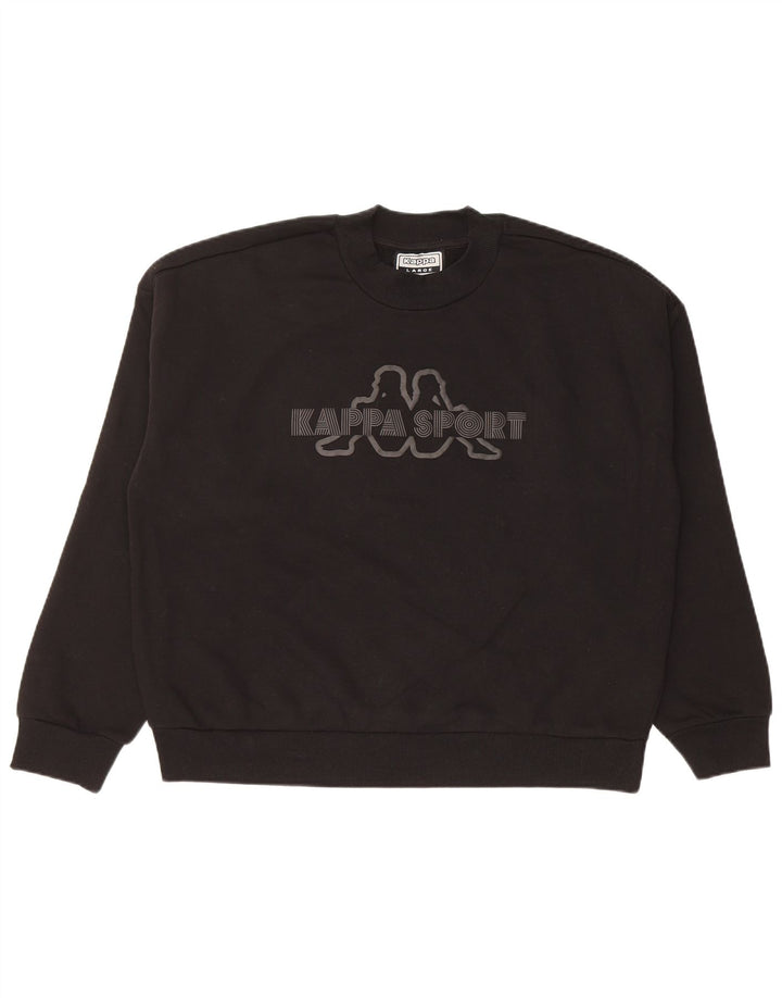 Suéter feminino KAPPA com estampa gráfica oversized UK 16 grande preto