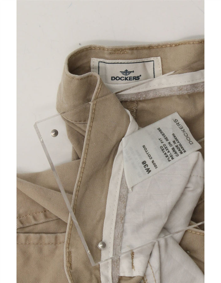 DOCKERS Mens Relaxed Fit Chino Shorts W38 XL Beige Cotton Vintage Dockers and Second-Hand Dockers from Messina Hembry 