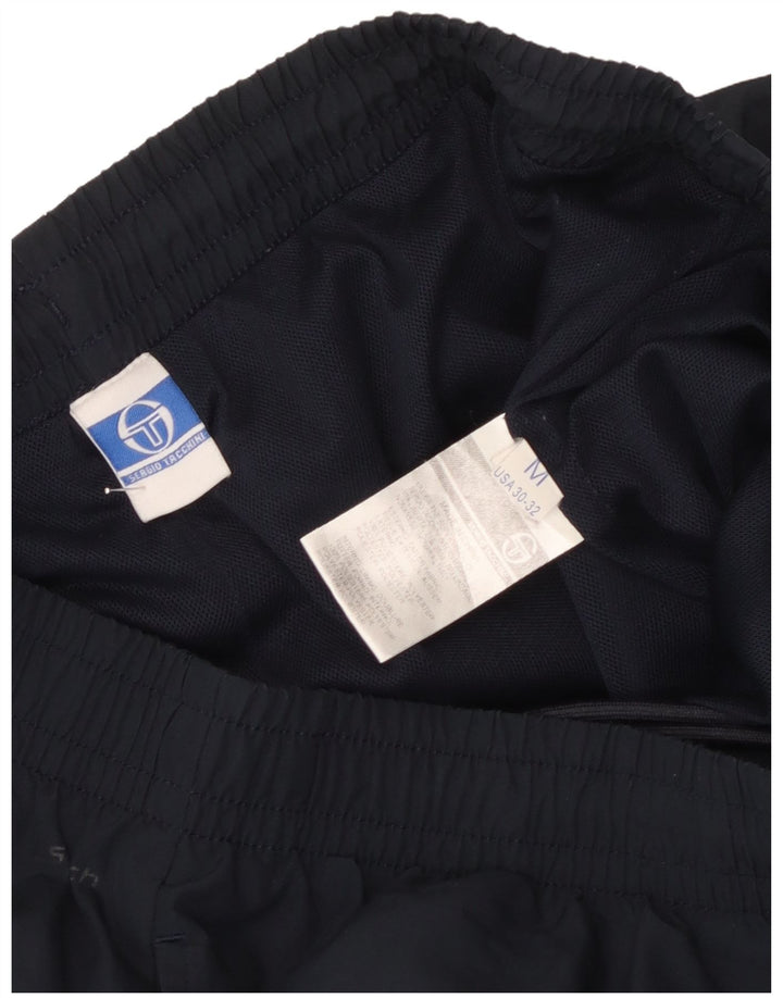 Calça de treino masculina Sergio Tacchini poliéster azul marinho médio
