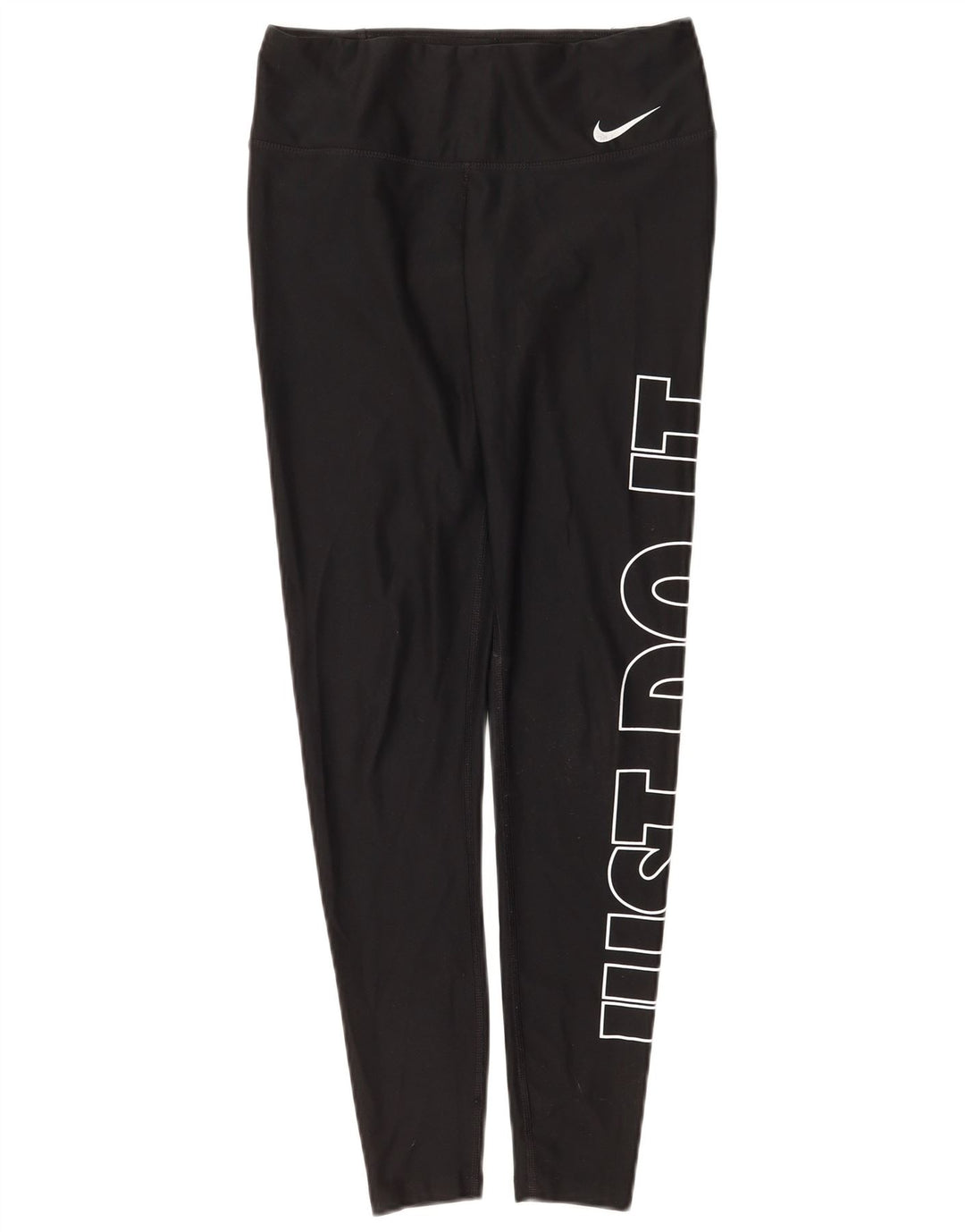 Leggings Nike Womens Dri Fit Graphic UK 8 Pequeno Poliéster Preto