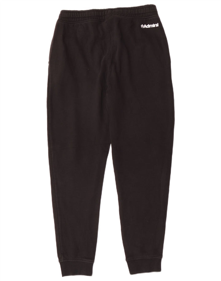 Admiral Mens Calça de treino Joggers médio algodão preto