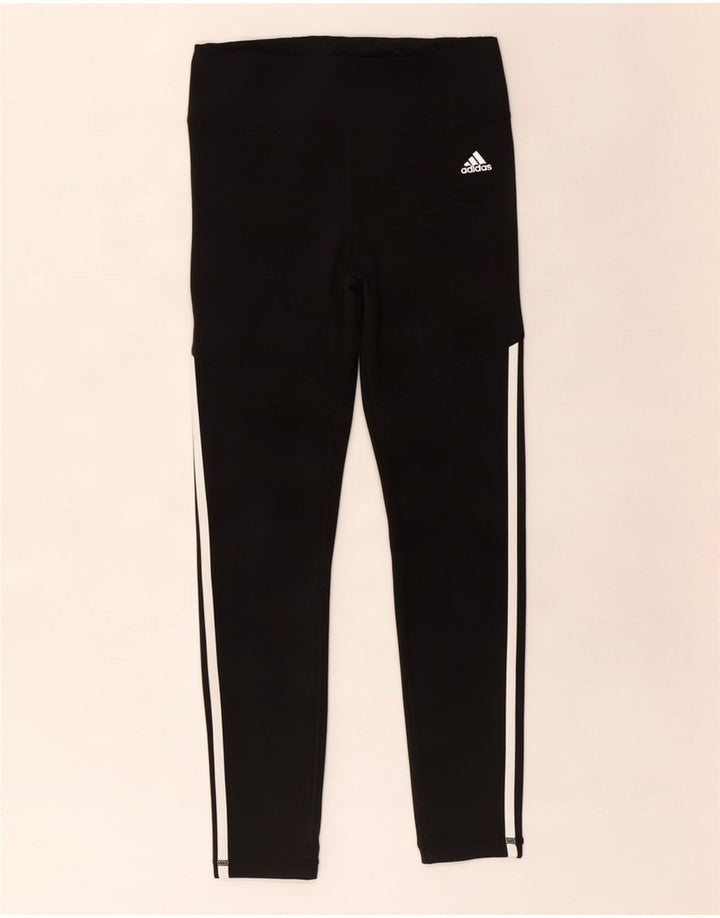 Adidas Womens Climalite Leggings UK 12 Médio Preto Poliéster