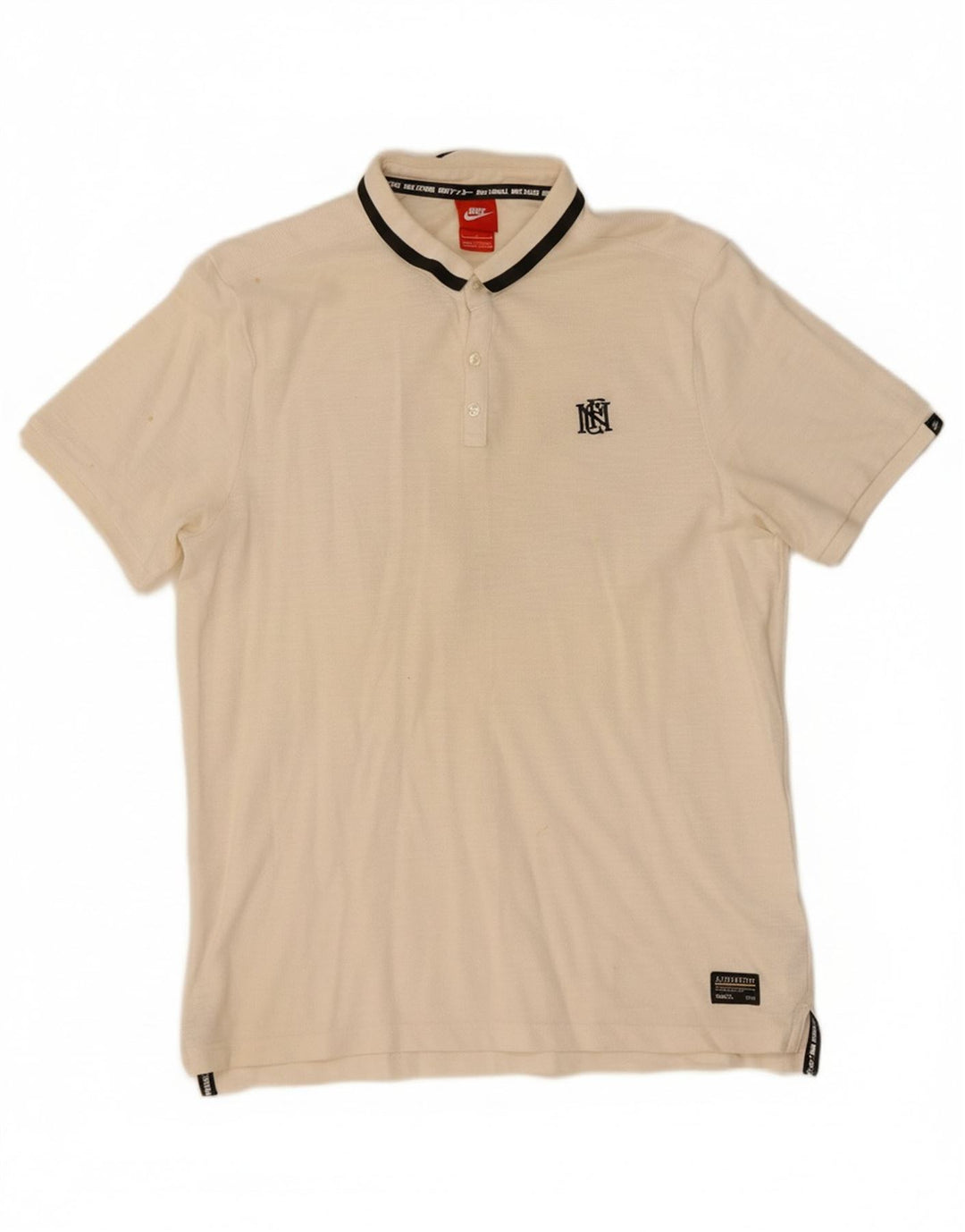 Camisa polo masculina NIKE grande algodão branco