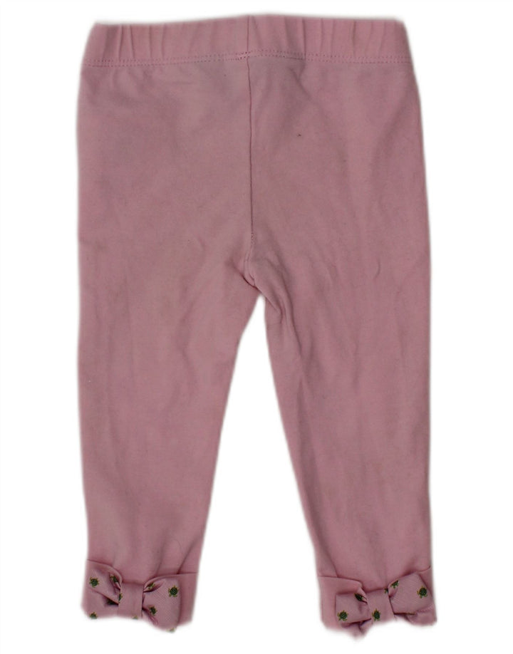 Leggings RALPH LAUREN para meninas de 9 a 12 meses de algodão rosa