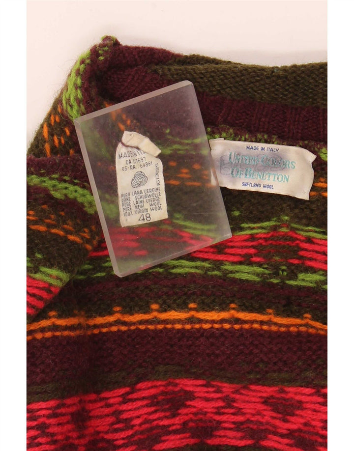 Suéter masculino Benetton com gola tartaruga IT 48 médio multicolorido