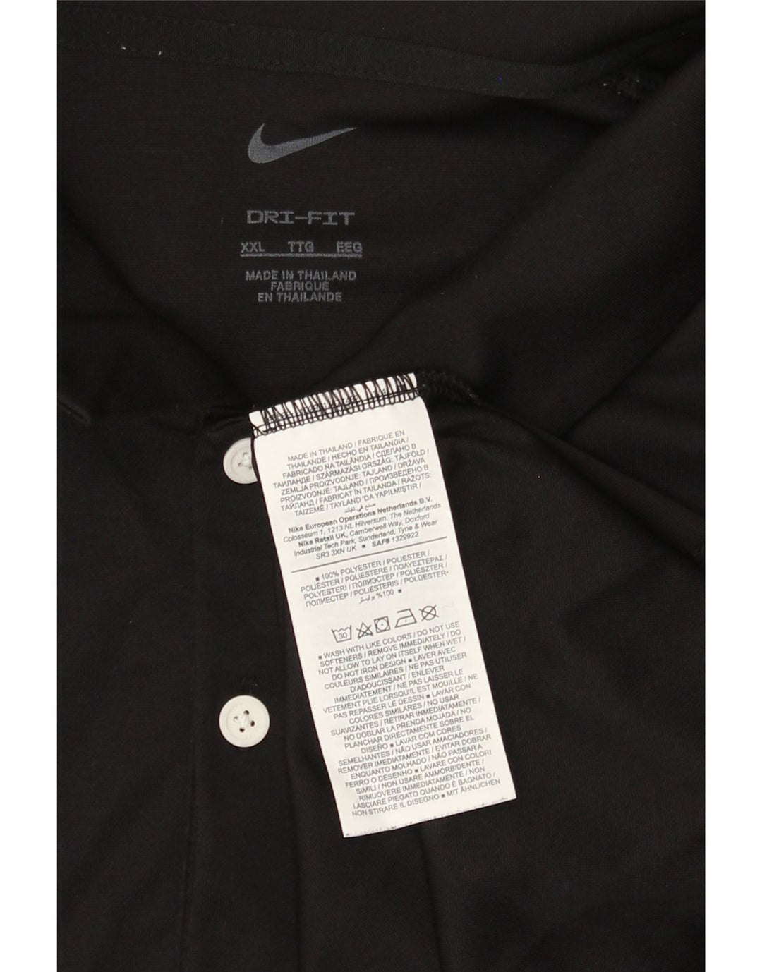Camisa polo masculina Nike 2XL poliéster preto