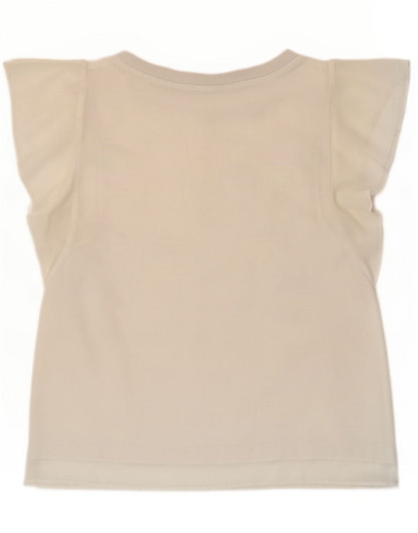 Blusa feminina Zara Top UK 12 poliéster branco médio