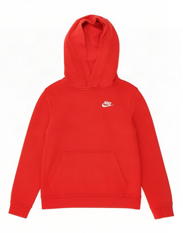 Nike Meninos Hoodie Jumper 10-11 Anos Médio Algodão Vermelho